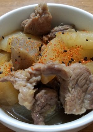 豚切り落とし(切り出し)のさっぱり煮-レシピのメイン写真
