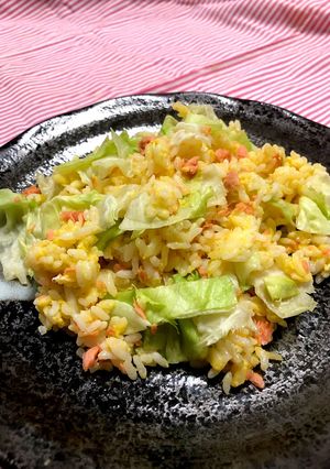 鮭とレタスのチャーハン-レシピのメイン写真