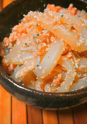 簡単！タラコとジャコの蒟蒻炒め煮-レシピのメイン写真