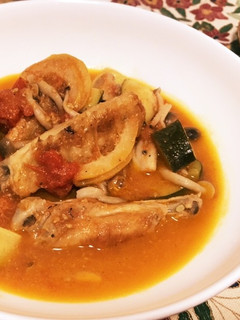 焼きレモンとトマトの食べるチキンスープ-レシピのメイン写真
