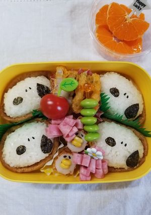 キャラ弁☆スヌーピーいなり☆-レシピのメイン写真