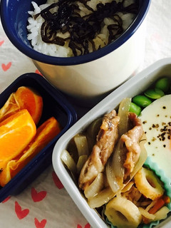 レンジで生姜焼き風弁当-レシピのメイン写真