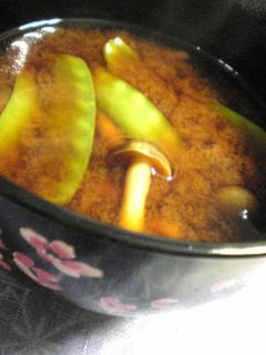 さやえんどうのお味噌汁-レシピのメイン写真