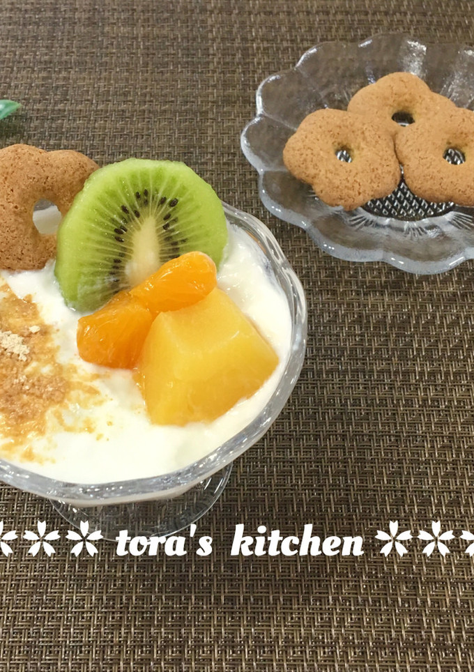 そばぼうろde簡単☘️ケーキ風ヨーグルト-レシピのメイン写真