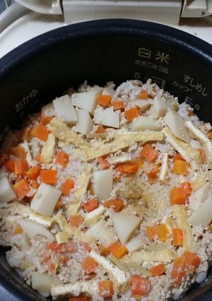 タケノコご飯を作りました-レシピのメイン写真
