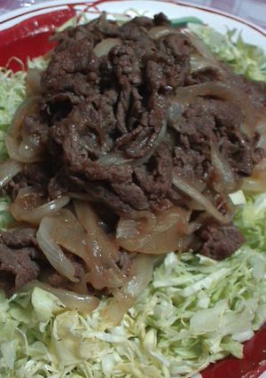 春キャベツの牛肉炒めのせ☆-レシピのメイン写真
