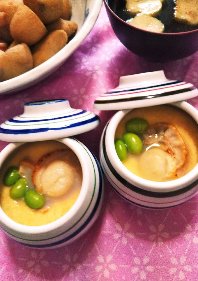 ひとてまで具が見え美味しそうな茶碗蒸し-レシピのメイン写真