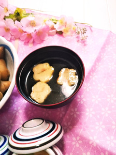 お布団三つ葉のお吸い物-レシピのメイン写真