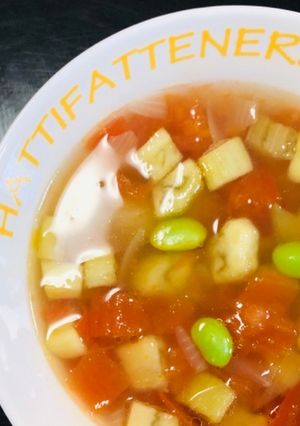 オイスターソースで★ナスとトマトのスープ-レシピのメイン写真