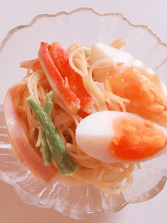 彩り良く♡カレーマヨ味のサラスパ！-レシピのメイン写真