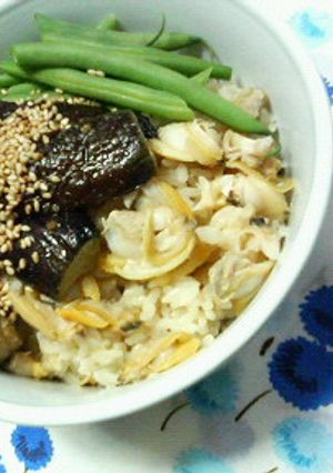 ✿揚げナスが❀ジュ~シィ~✿浅蜊丼-レシピのメイン写真