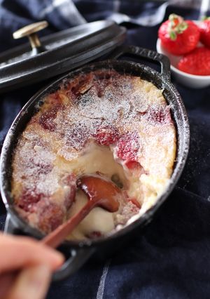 ころころイチゴの焼きカスタードプリン-レシピのメイン写真