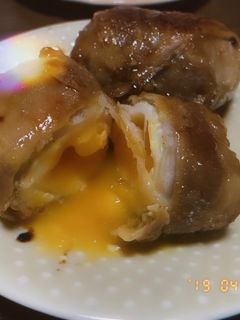半熟卵でトロトロ!肉巻き卵-レシピのメイン写真