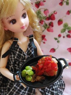 リカちゃんサイズ♡ステーキトマトソースꕤ-レシピのメイン写真
