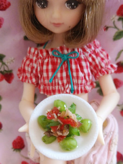 リカちゃんサイズ♡ホットサラダꕤ*.゚-レシピのメイン写真