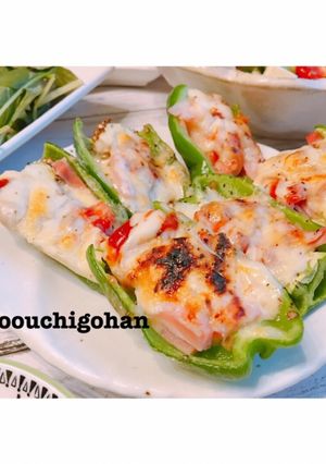 ５分で1品おかず♡ピーマンのチーズ焼き-レシピのメイン写真