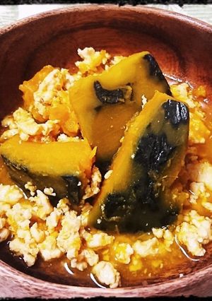 Minaさん家の〝鶏そぼろカボチャ煮〟-レシピのメイン写真