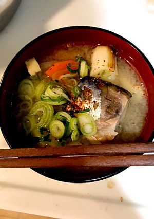 サバ缶まるごと！栄養◎食べる味噌汁-レシピのメイン写真