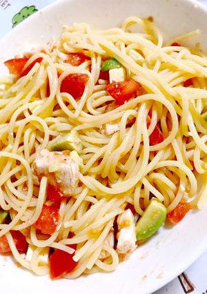 さっぱり！サラダチキンの冷製パスタ-レシピのメイン写真