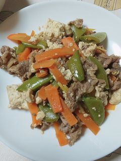 牛肉と豆腐の生姜醤油炒め-レシピのメイン写真