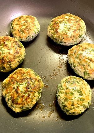 ひき肉と葉物野菜の超簡単ハンバーグ-レシピのメイン写真