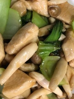 鶏胸青梗菜しめじオイスターソース炒め-レシピのメイン写真