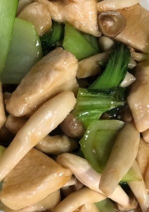 鶏胸青梗菜しめじオイスターソース炒め-レシピのメイン写真