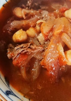牛肉とひよこ豆のトマト煮込み-レシピのメイン写真