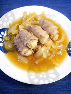 簡単!肉豆腐☆焼き豆腐の肉巻き-レシピのメイン写真