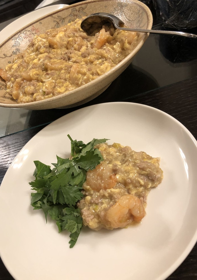 エビとひき肉の中華たまごとじ-レシピのメイン写真