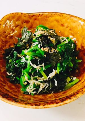 激ウマ♬ ほうれん草のしらす、海苔和え-レシピのメイン写真