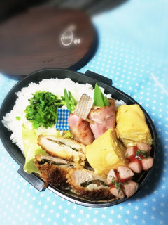 高校男子弁当☆ささみの梅しそ巻き-レシピのメイン写真