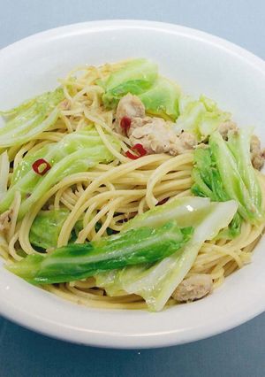 ビミサンで和風♪春キャベツとツナのパスタ-レシピのメイン写真