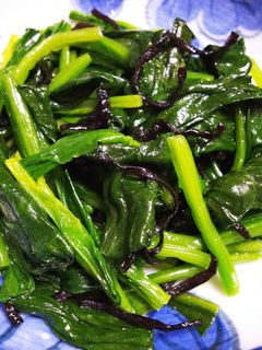 ほうれん草と塩昆布のオリーブ油和え-レシピのメイン写真