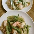季節の和え物2種~エビとアスパラ~
