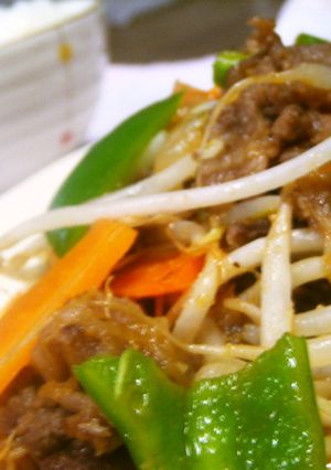 ピリ辛　牛肉小間切れ 野菜炒め-レシピのメイン写真