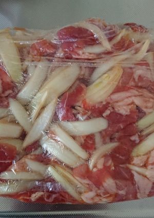 アイラップで冷凍⛤豚のしょうが焼き味-レシピのメイン写真