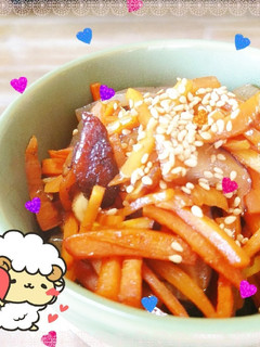 マクロビ☆人参のきんぴら【風邪対策】-レシピのメイン写真