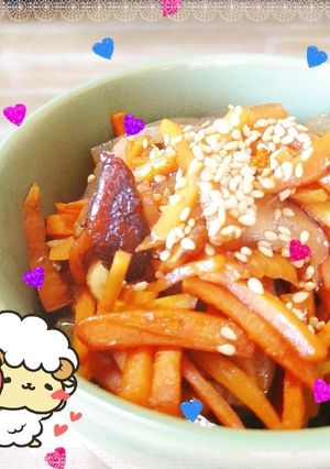 マクロビ☆人参のきんぴら【風邪対策】-レシピのメイン写真
