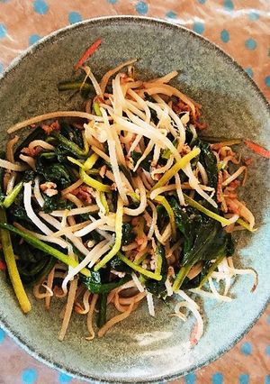 行者にんにくの炒め物-レシピのメイン写真