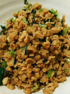 大豆タンパク入り小松菜炒め-レシピのメイン写真