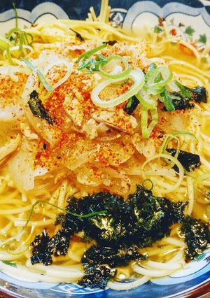 休日昼シリーズ！Wオニオンのスープパスタ-レシピのメイン写真