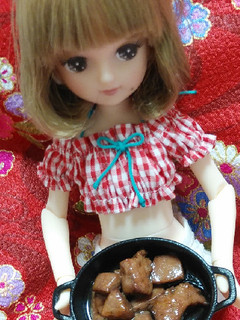 リカちゃんサイズ♡鶏レバーの煮付けꕤ*.-レシピのメイン写真