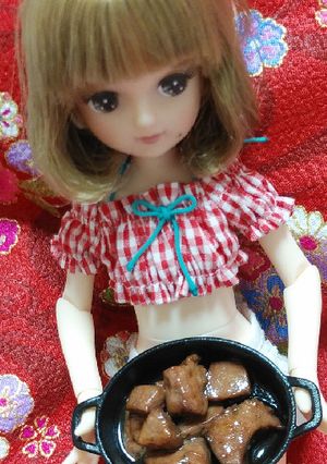 リカちゃんサイズ♡鶏レバーの煮付けꕤ*.-レシピのメイン写真