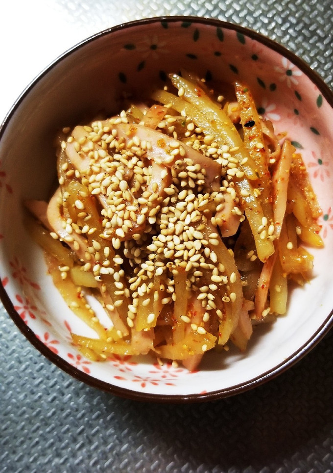 じゃがいもと魚肉ソーセージのきんぴら♪-レシピのメイン写真