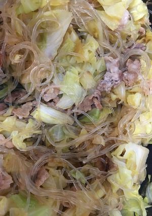 キャベツと豚こまの春雨煮-レシピのメイン写真