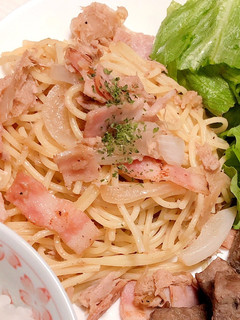 ツナとベーコンの和風パスタ-レシピのメイン写真