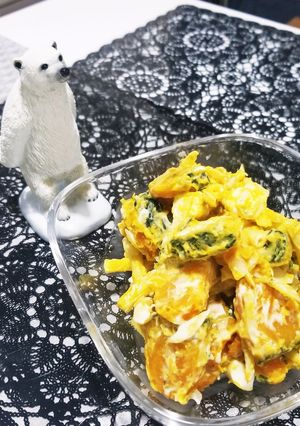 ワンパンカボチャとマカロニサラダ-レシピのメイン写真