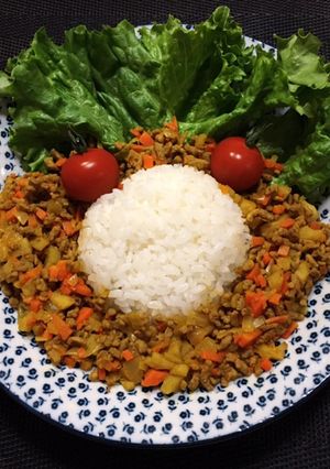 ヘルシーなドライカレー-レシピのメイン写真