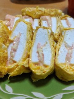 タラコチーズ入りはんぺん卵焼き-レシピのメイン写真